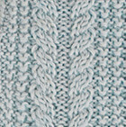 Alpaca Cable Fingerless Gloves / Baby blue