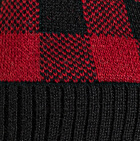 Scottish Tartan Alpaca Hat / Black - Red