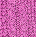 Alpaca Cable Fingerless Gloves / Fuchsia - Pink