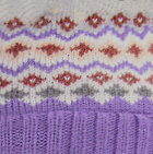 Jordana Alpaca Fingerless Gloves - Fleece Lining / Violet-Multicolor2