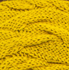 Braided knit Alpaca Headband / Lemon Yellow