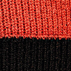 Unisex Reversible knit English Alpaca Hat / Bright Orange - Black
