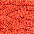 Braided knit Alpaca Headband / Bright Orange