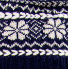 Geometric Alpaca Hat / Navy - Natural
