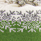 Norway Ski Hat with Ear Flaps - Fleece Lining / Forest Green - Natural