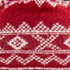 Anna Brushed Alpaca Fingerless Gloves / Red - Natural