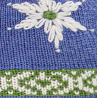 Helena Alpaca Embroidered Fingerless Gloves / Lt. Denim Mlge.