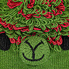 Alpaca Kids - Alpaca Hat with Ear Flaps / Forest Green - Red