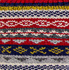 Multicolored Juliaca Fingerless Gloves / Scarlet - Multicolor