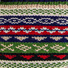 Multicolored Juliaca Fingerless Gloves / Navy - Multicolor