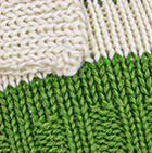 Knitted Alpaca Hat with Classic Bow / Forest Green - Natural