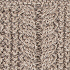 Alpaca Cable Fingerless Gloves / Almond Mlge.