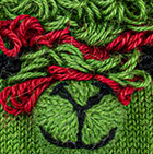 Alpaca Kids - Alpaca Mittens / Forest Green - Red