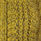 Alpaca Cable Fingerless Gloves / Amber Melange