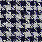 Woven & Brushed Houndstooth Baby Alpaca Scarf / Navy-Lt.Grey