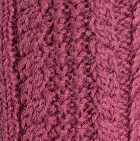 Alpaca Cable Fingerless Gloves / Plum