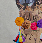 Alpaca Lady Tote Bag / Natural-Pom Pom