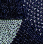 Premium Alpaca Alpaquita Heavy Boot Unisex Socks / Artic Blue-Natural-Navy