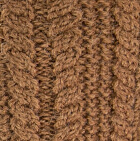 Alpaca Cable Fingerless Gloves / Camel