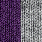 Reversible Alpaca Mittens Heavy Weight / Purple - Lt. Grey
