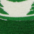 Premium Alpaca Christmas Print Socks / Natural-Green