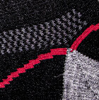 Premium Unisex Shorty Athletic Socks / Black-Grey Heather