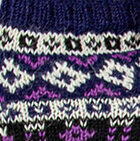 Summit Knit Alpaca Fingerless Gloves / Grape - Navy