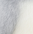 Baby Alpaca Fur - Owl Ornament 9 inches / Lt.Grey -White