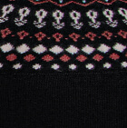 Unisex Casual Alpaca Sweater With Pattern / Black