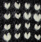 Alpaca Thrummed Mittens / Black-Natural