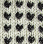 Alpaca Thrummed Mittens / Natural - Black