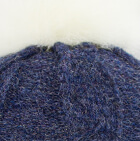 Alpaca Fur Pom Pom Cable Hat / Navy Smoke