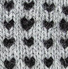 Alpaca Thrummed Mittens / Lt. Grey - Black