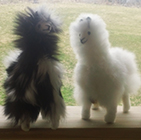 Baby Alpaca Fur-Standing Alpaca 13 inches / Camel